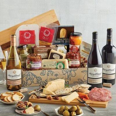 Deluxe Antipasto Assortment with Wine